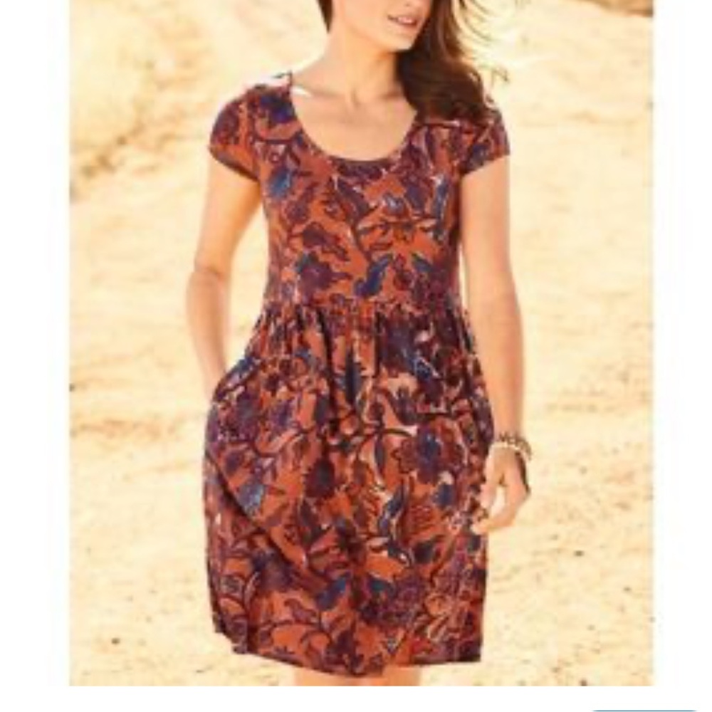 Peruvian Connection Floral Pima Cotton Dress